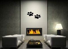 Samolepka na ze 100 x 50 cm vzor n26444936 - Black paw prints