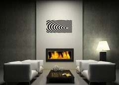 Samolepka na ze   Abstract Ring Spiral Black and White Pattern Background., 100 x 50 cm