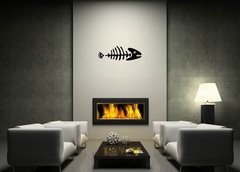 Samolepka na ze   fish bone, vector illustration, 100 x 50 cm