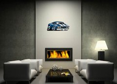 Samolepka na ze   Chevy Chevelle Cartoon, 100 x 50 cm