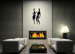 ablona na ze 100 x 50 cm vzor s84913924 - Silhouette of a couple dressed in early 1960s fashion dancing rock and roll