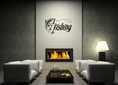 Samolepka na ze 120 x 100 cm vzor n116870027 - graphic fishing, vector