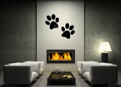ablona na ze 120 x 100 cm vzor s26444936 - Black paw prints