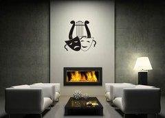 ablona na ze 120 x 100 cm vzor s28552917 - Lyre and masks - symbols of music. arts and theater