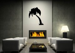 Samolepka na ze 120 x 100 cm vzor n31771673 - Black Palm Three Silhouette