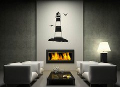 ablona na ze 120 x 100 cm vzor s34552386 - Kstenlandschaft Leuchtturm Mwen Silhouette