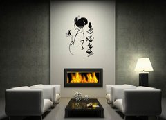 Samolepka na ze 120 x 100 cm vzor n47083322 - vector image of Japanese girl with traditional food