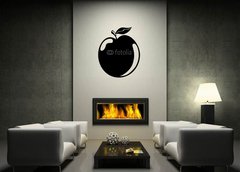 Samolepka na ze   Apple black symbol, 120 x 100 cm