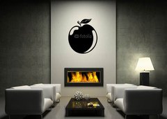 ablona na ze 120 x 100 cm vzor s48357246 - Apple black symbol