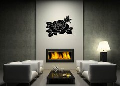 Samolepka na ze 120 x 100 cm vzor n49674804 - Black silhouette of rose. Vector illustration.