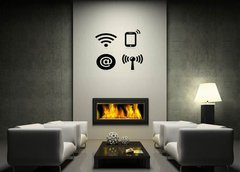 Samolepka na ze 120 x 100 cm vzor n50160583 - Wifi network, internet zone icons set