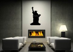 Samolepka na ze 120 x 100 cm vzor n51887015 - Statue Of Liberty Vector Black Shadows Silhouette