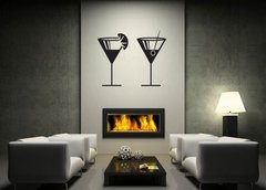 Samolepka na ze 120 x 100 cm vzor n52402618 - Margarita or Martini silhouettes with garnish