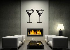 ablona na ze 120 x 100 cm vzor s52402618 - Margarita or Martini silhouettes with garnish