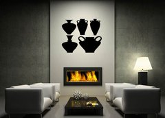 Samolepka na ze 120 x 100 cm vzor n58566688 - vases icons isolated on white background