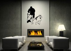 ablona na ze 120 x 100 cm vzor s60992873 - sled dogs