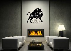 ablona na ze 120 x 100 cm vzor s62062478 - bull black white