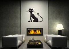 Samolepka na ze   Black cat, 120 x 100 cm