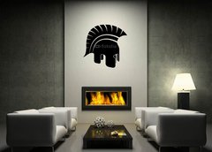 ablona na ze 120 x 100 cm vzor s72784195 - Ancient Helmet, Black White Vector Illustration