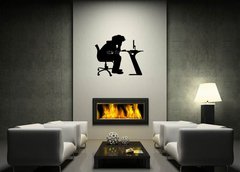 Samolepka na ze   Vector silhouettes of man., 120 x 100 cm