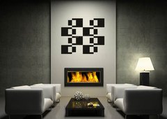 Samolepka na ze   Abstract geometric seamless pattern. Black and white pattern ., 120 x 100 cm