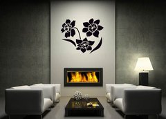 ablona na ze 120 x 100 cm vzor s82826047 - Bouquet of narcissus. Silhouette image of flowers.