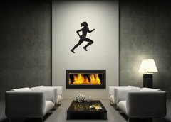 ablona na ze 120 x 100 cm vzor s83533224 - Vector isolated silhouette of running woman