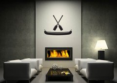 ablona na ze 120 x 100 cm vzor s84728000 - Canoe with Paddle Vector Illustration