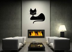 ablona na ze 120 x 100 cm vzor s85149400 - Black cat. Silhouette