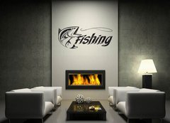 Samolepka na ze 170 x 100 cm vzor n116870027 - graphic fishing, vector