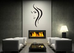 Samolepka na ze 170 x 100 cm vzor n22420422 - Young woman vector face, fashion symbol