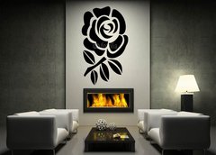 Samolepka na ze 170 x 100 cm vzor n22752138 - black rose vector illustration