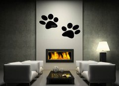 Samolepka na ze 170 x 100 cm vzor n26444936 - Black paw prints