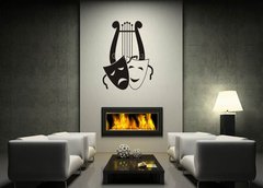 ablona na ze 170 x 100 cm vzor s28552917 - Lyre and masks - symbols of music. arts and theater