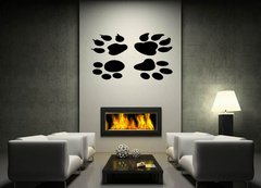 Samolepka na ze   Paw print collection for design, 170 x 100 cm