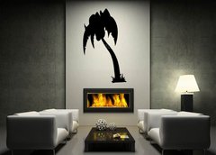 Samolepka na ze 170 x 100 cm vzor n31771673 - Black Palm Three Silhouette