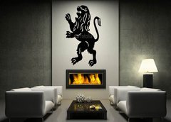 ablona na ze 170 x 100 cm vzor s46749268 - lion silhouette winner on white background