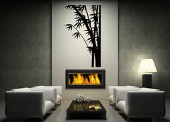 Samolepka na ze 170 x 100 cm vzor n48716588 - black bamboo stems on white