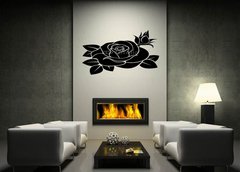 ablona na ze 170 x 100 cm vzor s49674804 - Black silhouette of rose. Vector illustration.