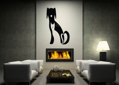 ablona na ze 170 x 100 cm vzor s53375040 - Funny dog and cat silhouettes composition