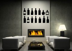 Samolepka na ze 170 x 100 cm vzor n55553664 - set of glossy wine bottles