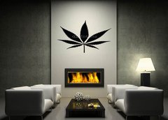 Samolepka na ze 170 x 100 cm vzor n57252840 - Vector cannabis leaf silhouette. Marijuana.