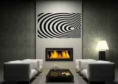 Samolepka na ze 170 x 100 cm vzor n60392580 - Abstract Ring Spiral Black and White Pattern Background.