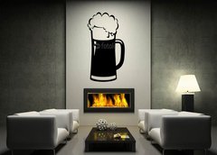 Samolepka na ze   black beer mug, 170 x 100 cm