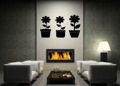 Samolepka na ze 170 x 100 cm vzor n64582950 - flower pots with shadow