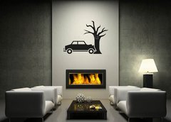 Samolepka na ze 170 x 100 cm vzor n69422280 - Auto rammt Baum