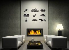 ablona na ze 170 x 100 cm vzor s71373095 - Pizza Icons