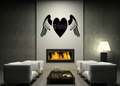 Samolepka na ze 170 x 100 cm vzor n75246476 - silhouette heart with wings