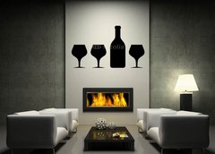 Samolepka na ze 170 x 100 cm vzor n81727761 - isolated glass and bottle silhouette