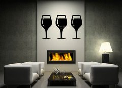 Samolepka na ze 170 x 100 cm vzor n83126319 - set isolated wine glasses